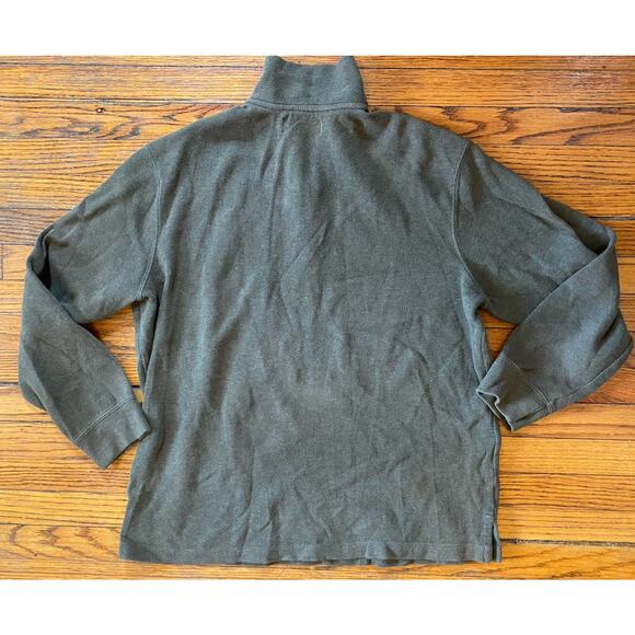 Polo Ralph Lauren Button Shawl Neck Estate Rib Olive Green Sweater Men's Sz Lg - Picture 3 of 9